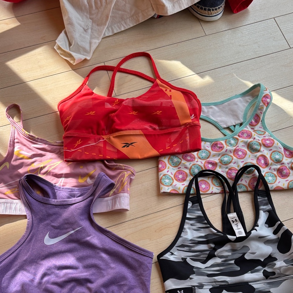 Nike Reebok Under Armour Kids Sports Bras